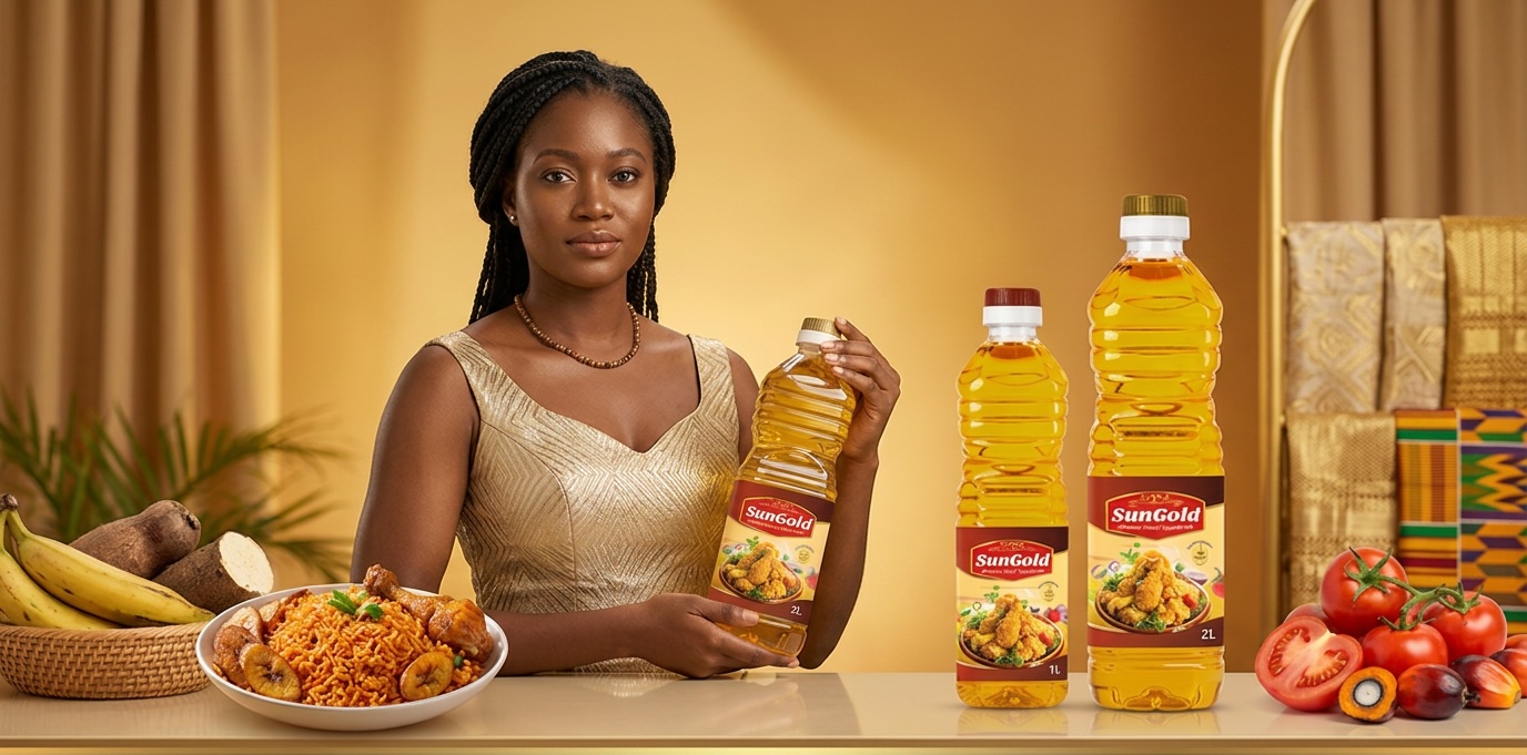 SunGold refined cooking oil — retail bottles